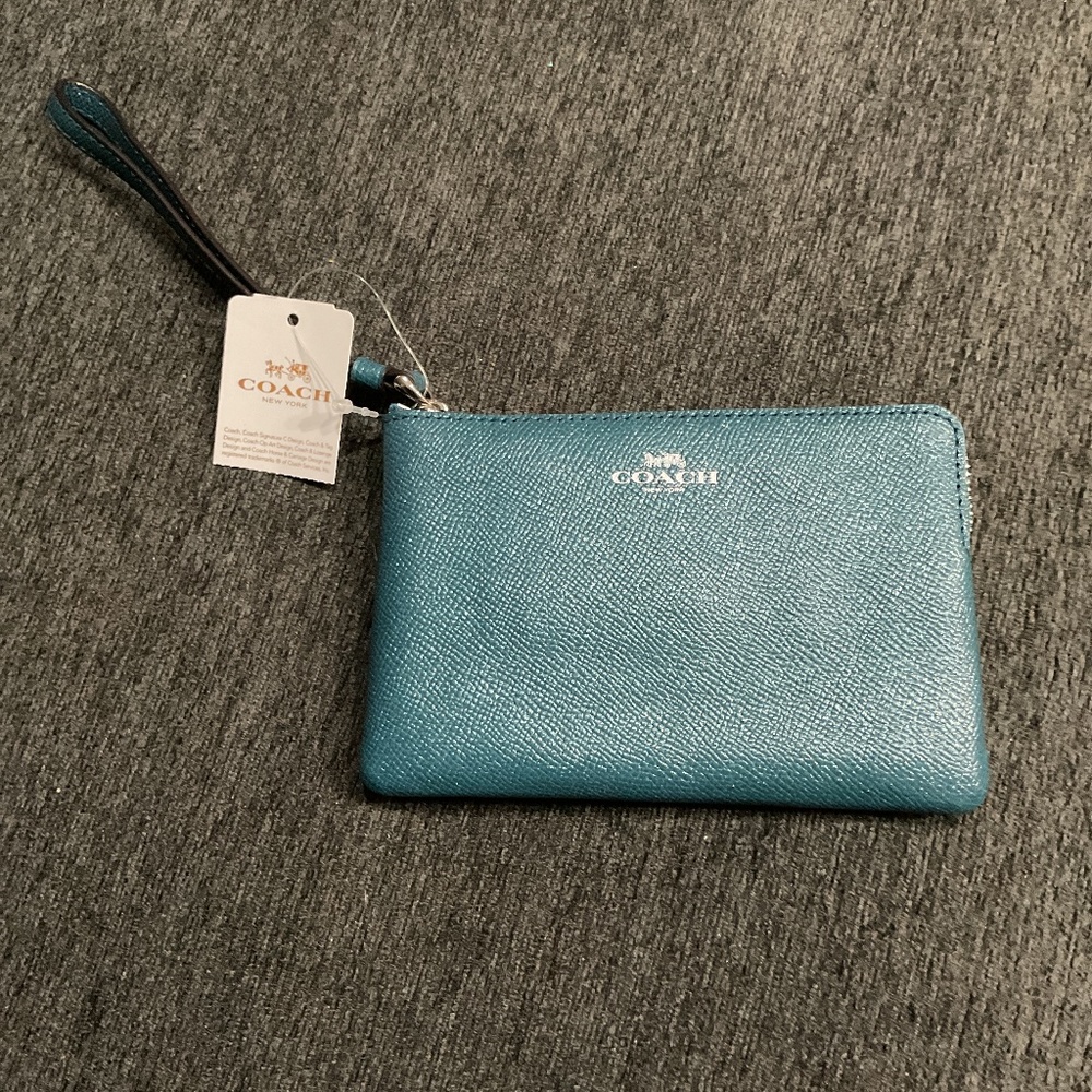 COACH Wristlet Agua Blue